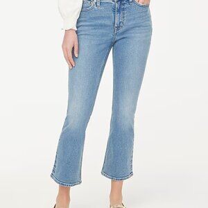 JCrew Factory Mid-rise flare crop jean in all-day stretch